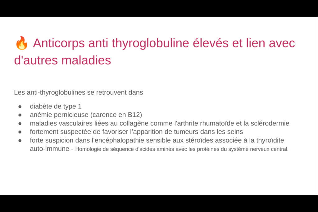 anticorp anti thyroglobuline élevé maladies extra thyroidiennes
