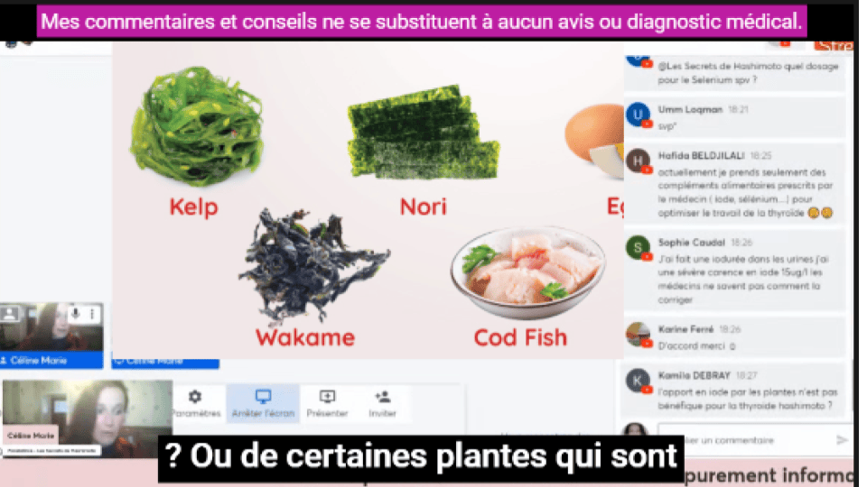 Les algues: nori, dulse, wakame et le cabillaud sont parmi les aliments les plus riches en iode.